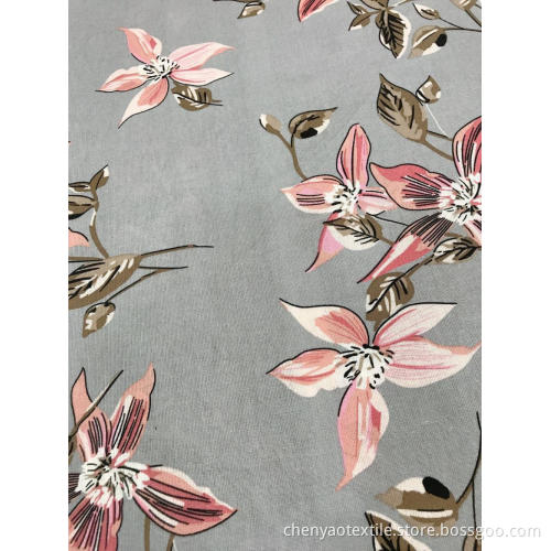 Ink Style Design with Cotton Linen Printed Fabric